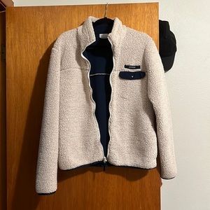 Columbia Sherpa coat.  Navy and cream. Like new condition